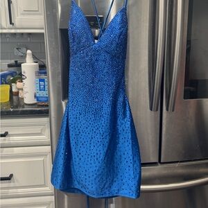 Blue hoco dress Brand new, very good quality and got so many compliments